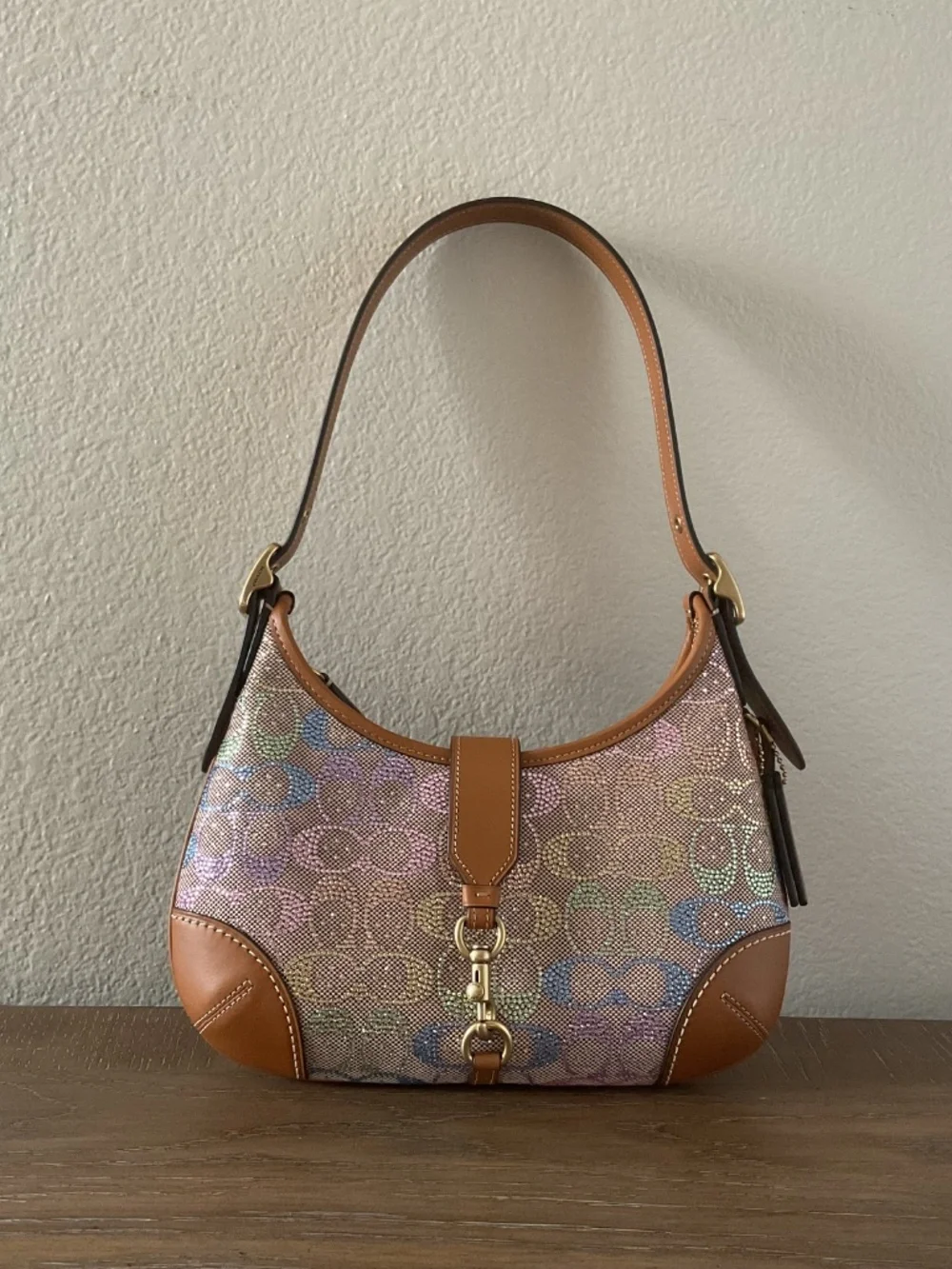 Coach rainbow crystal Hampton in signature jacquard - Picture 4 of 15